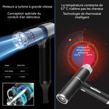 Sèche cheveux 1000W 3 vitesses vent 2 réglages température Moteur à grande vitesse Contrôle intelligent de la température Noir