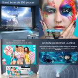 Vidéoprojecteur 1920x1080 machine de projection portabilité bluetooth support mise point électrique pour tv optique videoprojecteur