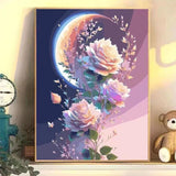 Peinture de diamant DIY plein diamant fait main cristal simple pâte peinture rose point de croix peinture de diamant artisanat