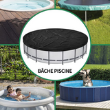 Bache piscine 457x20cm couverture de extérieur ronde piscine idéale pour garder votre piscine propre couverture de piscine d'hiver