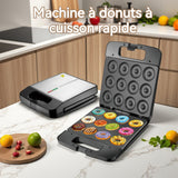 Machine à beignets 12 trous 26,5x32x11cm terminé en 5-10 minutes peut préparer le petit-déjeuner machine à desserts machine à rôtir