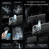 Support telephone voiture 15.9x6.8cm support voiture grand écran avec anneau d'aspiration magnétique réglage rotatif et télescopique