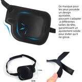 ache-œil unique noir pour l'œil droit réglable cache-yeux pour œil paresseux amblyopie masque pour les yeux cache-œil de pirate