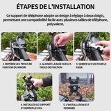 Support telephone velo compatible smartphones de 4.8-6.8 avec Installation rapide pnce de dégagement pour voiture électrique vélo