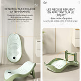 Transat de bain 53x29x22cm baignoire pliable avec assise en gomme anti-dérapante pour le bain des 0-12 mois baignoire bath support