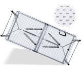 Table de réception pliante 122 CM pour 4 personnes Table de réception en acier Plateau en polyéthylène Table de réception blanche
