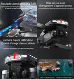 Drone avec caméra 1800 mah 100m distance LED zoom 50x roulement à 360 degrés 4 canaux drone caméra avec télécommande et 3 piles