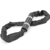 Antivol velo 110cm noir sécurité combinaison de chiffres cadenas pour vélo moto enfant adultes chaîne antivol vélo antivol de vélo