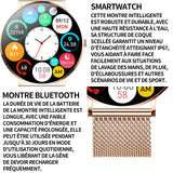 Montre connectée ip67 bluetooth 5.0 doré 185mah étanche tracker d'activité podomètre calories montre sport montre connectée femme