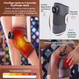 Masseur de genou 3 en 1 34-46cm réglable avec affichage numérique massage par vibrations/compresses chaudes masseur de genoux