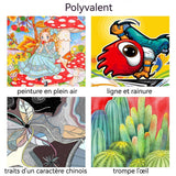 Feutres 48 couleurs double tête convient aux enfants et aux adultes cadeau de vacances stylo aquarelle lavable feutres coloriage
