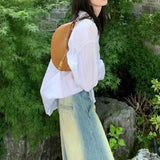 Une épaule Messenger sac fourre-tout en cuir croissant selle mode sac à dos aisselle boulette Croissant sac femme sac