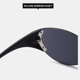 Lunettes de soleil monobloc sans monture Lunettes de soleil sans monture Pentagramme Lunettes de soleil Lunettes de sport à la mode