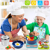 Accessoire cuisine enfant 38 PCS accessoires de cuisine pour jeux de rôle ensemble de jouets ensemble d'accessoires de cuisine