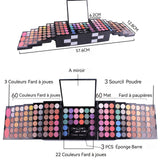 Kit de maquillage 148couleur coffret maquillage pour studio/particulier portable avec blush/poudre à sourcils/fard à paupières