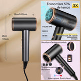 Sèche-cheveux 13 x 28 cm 3200 W Température constante intelligente Plus de 30 millions d'ions négatifs Sèche-cheveux professionnel