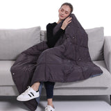 Coussin chauffant Taille unique Fibre de polyester Réglage de température à 3 niveaux Recharge USB Cape chauffante intelligente