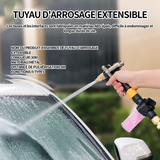 Tuyau d'arrosage extensible 30m ABS tuyau magique flexible anti-fuite léger et facile à ranger tuyau arrosage extensible jaune