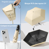 Parapluie plié en trois ouverture et fermeture touche poids ultra-léger ensoleillé ou pluvieux protection solaire parapluie anti