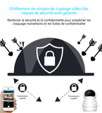 Petit Bonhomme de Neige 3D Navigation Tête Balançoire Blanc 1080P HD caméra wifi 360° panoramique caméra de surveillance de sécurité