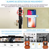Caméra surveillance ours wifi 1080p audio bidirectionnel vision nocturne détection de mouvement babyphone caméra dessins animés