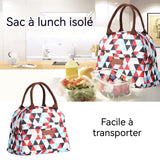 Sac Isotherme Repas 29x23x17cm Sac à lunch isotherme réutilisable imprimé Convient aux pique-niques scolaires plein air sac à lunch