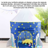 Tente pour enfants 100x135cm tente de jouets d'intérieur peut être utilisé à l'extérieur conception de la capsule spatiale star