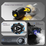 Voiture télécommandée 2.4GHz stunt car avec contrôle gestuel voiture telecommandé tout terrain rechargeable pour garçons filles bleu