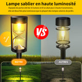 4 pièces solaire sablier pelouse lumière IP65 extérieur pelouse jardin lumière extérieure jardin éclairage prise de terre lumière