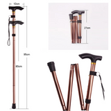 Batons de randonnée 84-93cm pliable en alliage d'aluminium antidérapant canne de marche pliable pliable télescopique portable