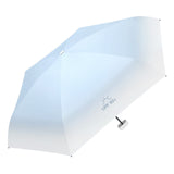 Mini parapluie 90x52cm 6 baleines design de petite taille léger et facile à tenir baleines robustes protection UV durable Blanc