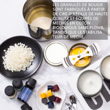 Kit de fabrication de bougies 50 noyaux de cire 8 boîtes de conserve kit fabrication bougies parfumées fabrication de bougies cire