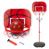 Panier de basket 40x28cm diamètre 25cm relevable sur une de 1,7m panier de basket avec 1 pompe et 2 balles enfant panier de basket