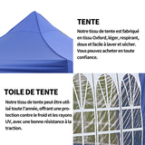 Tente d'extérieur en tissu Oxford 210D fenêtre romaine 6x2M imperméable et imperméable et pliable tissu Oxford transparent bleu