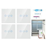 4pcs Interrupteur Mural Tactile Commutateur Intelligent Volet de Lumière lot de 4 Connecté WIFI Alexa et Google Home