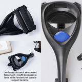 Tondeuse de Dos 46x9CM Rasoir Dos Back hair shaver Épilateur Dos Ergonomique Pour Poitrine Dos Jambes et Ventre Rasoir de Dos