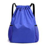 Sac à dos avec cordon de serrage sac à dos pliable sac de sport à cordon de serrage de voyage simplede de basket sac à dos bleu