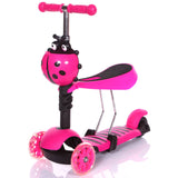 Trottinette enfant 3 roues 3 en 1 trottinette roues lumineuses évolutive scooter trottinette pliable trottinette pour enfants