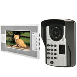 Doorbell 7 inch fingerprint password remote control unlock visual doorbell night vision waterproof intelligent doorbell