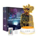 Veilleuse de bureau  12*21cm  Multi-couleurs réglables   Télécommande à effleurement    Lampe à illusion pour chambre à coucher