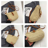 Sacoche 24x7x19cm paille à la mode et polyvalent printemps et été nouveau sac tissé voyage de plage sac à bandoulière personnalisé
