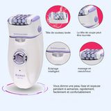 Épilateur 3 en 1 rasoir électrique pour femme épilation pour le visage jambe bras bras ligne de bikini épilation facile 2 vitesses