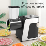 Coupe Légumes Électrique Cylindre multifonctionnel à 5 lames en acier inoxydable 53x36,2x37cm 1000w rapide et gain de temps