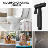 Pomme de douche  Avec un tuyau de 150cm haute pression en acier inoxydable adaptable à différentes scènes interrupteur à pression