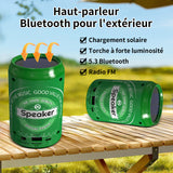 Haut-parleur Bluetooth créatif 1200mAh  95dB haut-parleur portable sans  fil mini haut-parleur solaire avec câble de chargement