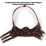 Museliere pour chiens 25-30cm muselière en PU noir ajustable sécurité sans frottement douceur conception antimorsure antiaboiement