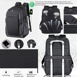 Sac a dos 46x31x22cm sac à dos de grande capacité pour le chargement de l'ordinateur pour les déplacements professionnels sac a dos