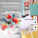 Presse-agrumes 420ml 7.4v 1500mah 12 lames plusieurs modes réglables peut stocker de la glace pendant 5 heures nettoyage automatique