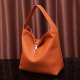 Sac à aisselles à une épaule sac de grande capacité dames sac en PU motif de galets de grain portable rétro boulette sac à dos