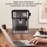 Machine à café 1,8L Filtre 51 mm cafetière électrique café broyeur grain double usage portabilité poudres cafetière goutte-a-goutte